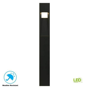 lot 14010 image: 2-Watt Black Outdoor Integrated LED Landscape Path Light 8 Pack