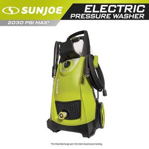 lot 14013 image: Sun Joe SPX3000 Electric Pressure Washer 2030 Psi Max 1.76 Gpm 14.5-Amp