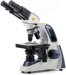 lot 14028 image: Swift SW380B 40X-2500X Magnification, Siedentopf Head, Research-Grade Binocular Compound Lab Microscope with Wide-Field 10X and 25X Eyepieces, Mechanical Stage, Ultra-Precise Focusing