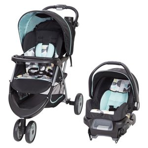 lot 24029 image: Baby Trend EZ Ride 35 Travel System, Doddle Dots Blue