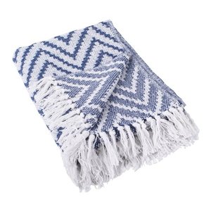 lot 24031 image: DII Large Chevron Decorative Throw, 50x60, 100% Cotton, Multiple Colors