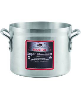 lot 24040 image: Winco USA Super Aluminum Stock Pot, Heavy Weight, 32 Quart, Aluminum