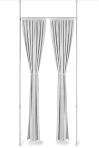 lot 24053 image: Umbra Anywhere Expandable Room Divider, Tension Curtain Rod, Damage Free, 36 to 66 Inches, White