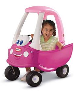 lot 34005 image: Little Tikes Princess Cozy Coupe Ride-On Toy - Toddler Car Push and Buggy Includes Working Doors, Steering Wheel, Horn, Gas Cap, Ignition Switch - For Boys and Girls Active Play , Magenta