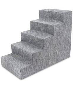 lot 34006 image: Best Pet Supplies Foam Pet Steps for Small Dogs and Cats, Portable Ramp Stairs for Couch, Sofa, and High Bed Climbing, Non-Slip Balanced Indoor Step Support, Paw Safe