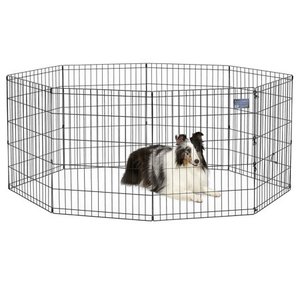 lot 34010 image: MidWest 30H Foldable Metal Exercise Pet Playpen without Door