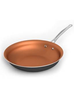 lot 34019 image: Cooksmark 10 Inch Nonstick Copper Frying Pan Induction Compatible Cooking Pan, Nonstick Skillet with Stainless Steel Handle, Saute Pan Dishwasher Safe Oven Safe