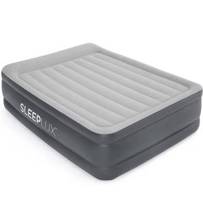 lot 34024 image: SLEEPLUX Durable Inflatable Air Mattress with Built-in Pump, Pillow and USB Charger, 22 Tall Queen