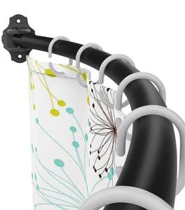 lot 34050 image: 4.5 out of 5 stars388 Reviews Hoachily, 37-66 Inches Curved Shower Curtain Rod, Adjustable Curved Shower Rod, Never Fall, Never Rust, for Bathroom, Black, Need to Drill