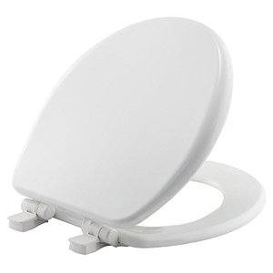 lot 44007 image: MAYFAIR 864SLOWB 000 Alesio II Toilet Seat will Slow Close, Never Loosen and Provide the Perfect Fit, ROUND, Highly Stylized Durable Enameled Wood, White