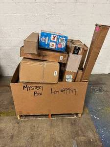 lot 99997 image: Mystery Pallet, Includes damaged products, returns, and items that did not sell at auction or were not picked up SOLD AS IS NO RETURNS