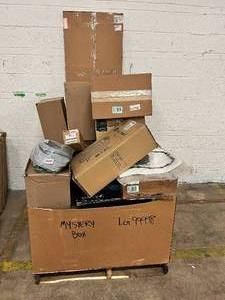 lot 99998 image: Mystery Pallet, Includes damaged products, returns, and items that did not sell at auction or were not picked up SOLD AS IS NO RETURNS