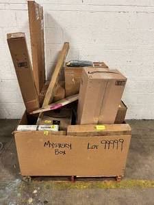 lot 99999 image: Mystery Pallet, Includes damaged products, returns, and items that did not sell at auction or were not picked up SOLD AS IS NO RETURNS