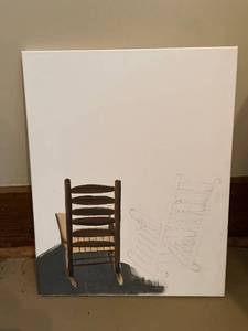 lot 33007 image: Unfinished chair painting