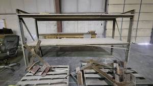 lot 7291 image: 2-Tier Industrial Steel Shelf - Contents on Shelf Not Included