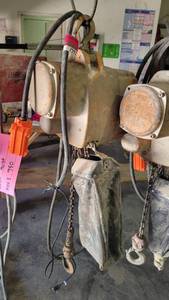 lot 7292 image: Harrington One Ton Electric Hoist