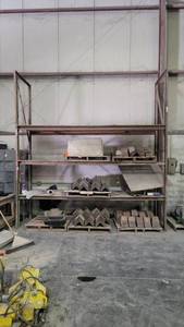 lot 7297 image: 12ft 3-Tier Steel Pallet Rack