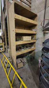 lot 15072 image: Wooden Shelf for Storage - Contents Included