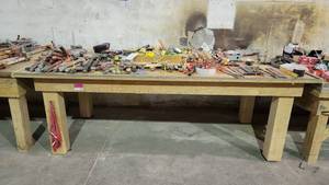 lot 7363 image: 8ft Wooden Work Bench