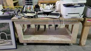 lot 7373 image: 2-Tier Wooden Cart