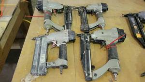 lot 15085 image: (4) Porter Cable Air Powered Nail Guns