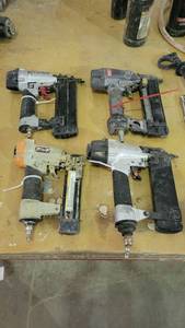 lot 15088 image: (4) Air Powered Nail Guns - Brands Include Grip Rite, Senco and More