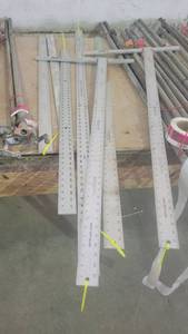 lot 15098 image: (2) SANDS Aluminum T-Squares (5) Aluminum Rulers