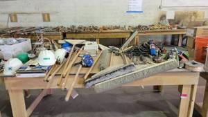lot 15181 image: Contents of Table - Devil Bliss Air Powered Paint Sprayer, Milwaukee Electric Power Tools, and More