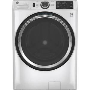 lot 1206 image: GE - 4.8 Cu. Ft. High-Efficiency Front Load Washer with UltraFresh Vent System - White on white - Retail $799.00