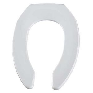 lot 913 image: Bemis 1955SSCT000 Elongated Open Front Toilet Seat,White