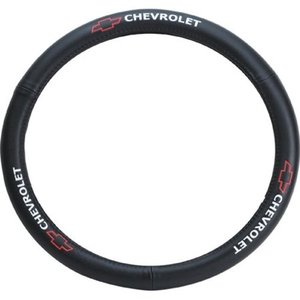 lot 944 image: Pilot SW-111 Genuine Leather Steering Wheel Cover Chevrolet Logo