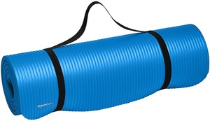 lot 955 image: Amazon Basics Blue 24x70 Inch Foam Yoga Mat