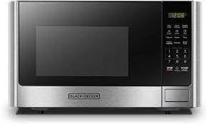 lot 980 image: Black Decker Silver Microwave