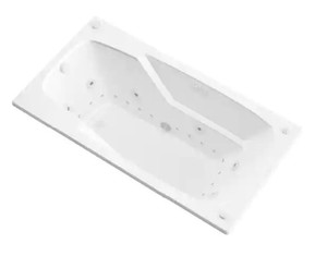lot 1205 image: SWCORP Luxury Home 5 ft. Rectangular Drop-in Whirlpool and Air Bath Tub in White- Retail$2,274