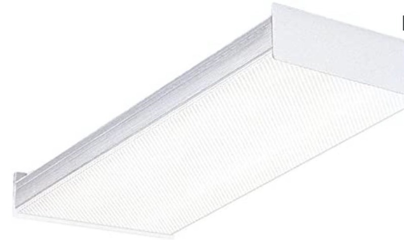 lot 4274 image: lithonia lighting T8 2 lamp square basket wrap