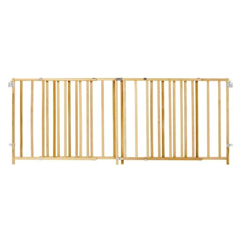 lot 4288 image: Toddleroo by North States Natural Wood Extra Wide Swing Baby Gate, 60- 103