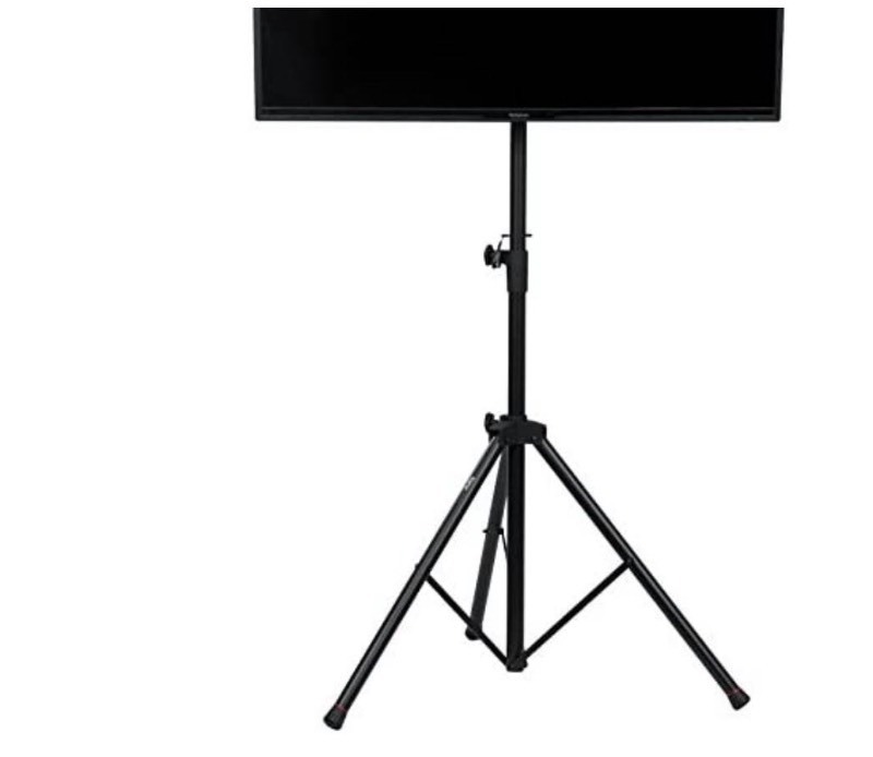 lot 4298 image: Gator Frameworks Standard Adjustable Tripod LCDLED TV Monitor stand for Screens up to 48-Inch (GFW-AV-LCD-1)