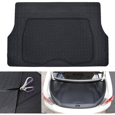 lot 4130 image: MotorTrend Heavy-Duty Premium Rubber Cargo Mat Trimmable Trunk Liner for Trucks and Sedans Multi Size