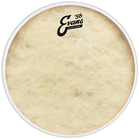 lot 4410 image: Evans 16 56 Calftone Drum Head (little dent think it still works see pics)