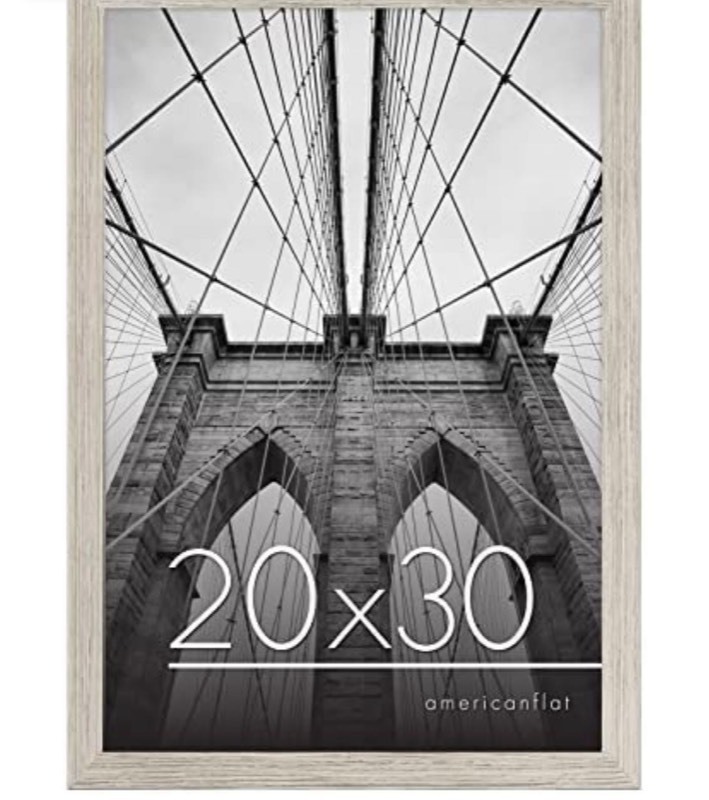 lot 4436 image: Americanflat wood frame w plexiglass 20x30