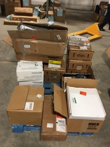 lot 4870 image: miscellaneous pallet of random tile  flooring