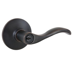 lot 4894 image: Defiant Naples Aged Bronze Keyed Entry Door Lever