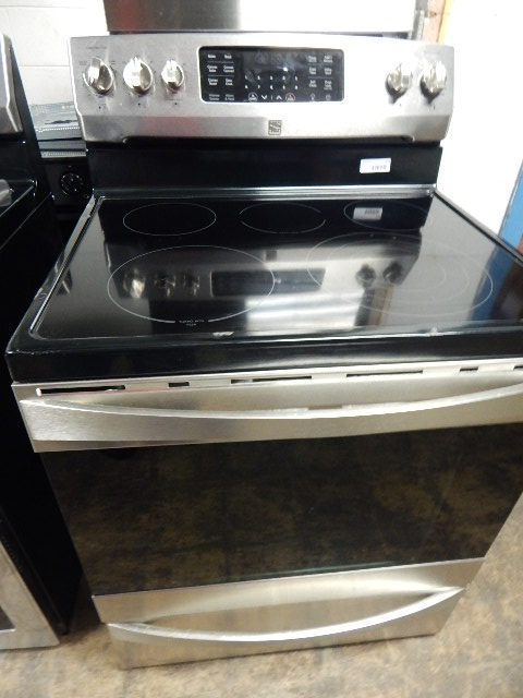 Kenmore Elite Glass Top Stainless Steel Stove - New 