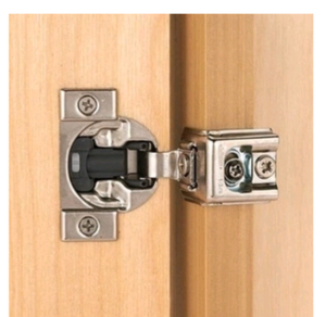lot 34619 image: Blum Rok Hardware (Pack of 10) 110 Degree Compact 39C Series otion 1.5 inch Overlay Screw-On Self-Closing Cabinet Hinge