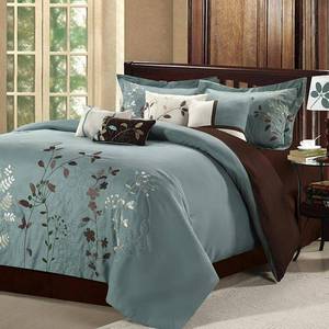 lot 34628 image: King 8pc Fortuno Comforter Set Sage Green - Chic Home Design