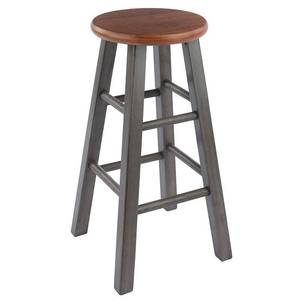 lot 34637 image: Winsome Wood Ivy Counter Stool, Rustic Teak & Gray, 24 inch