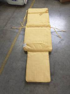 lot 34638 image: Pillow Perfect - OutdoorIndoor Hockley Chaise Lounge Cushion, Yellow