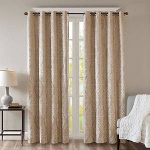 lot 34642 image: Mirage 50 x 108 Damask Total Blackout Curtain Panel, Lot of 4