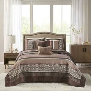 lot 35159 image: Madison Park Princeton 5-Pc. Queen Bedspread Set