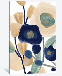 lot 35175 image: Blue Poppy Cascade I - Canvas Print